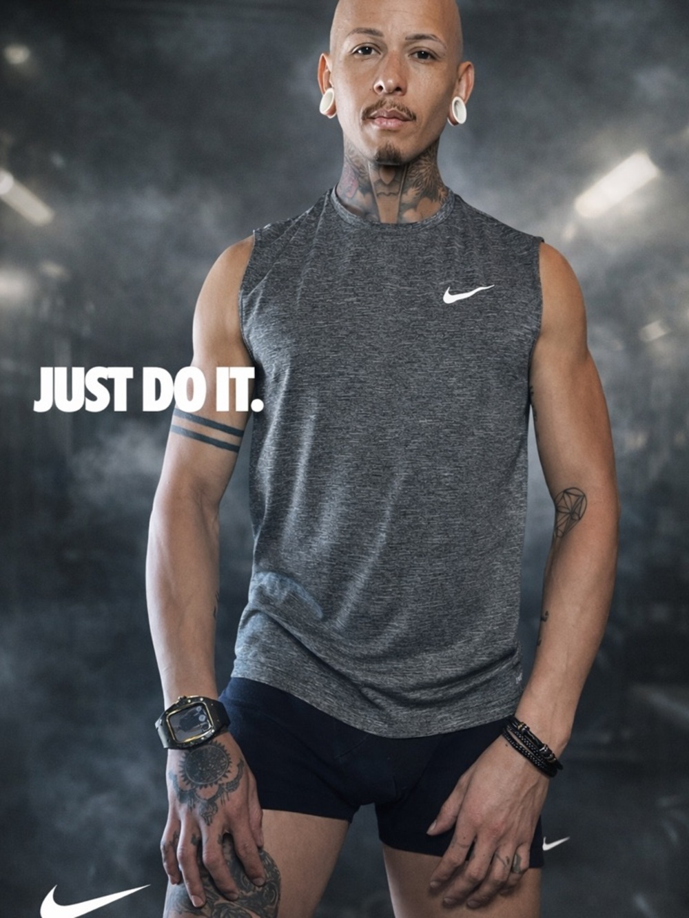 Nike Men’s Sleeveless Training Tank - Charcoal Gray